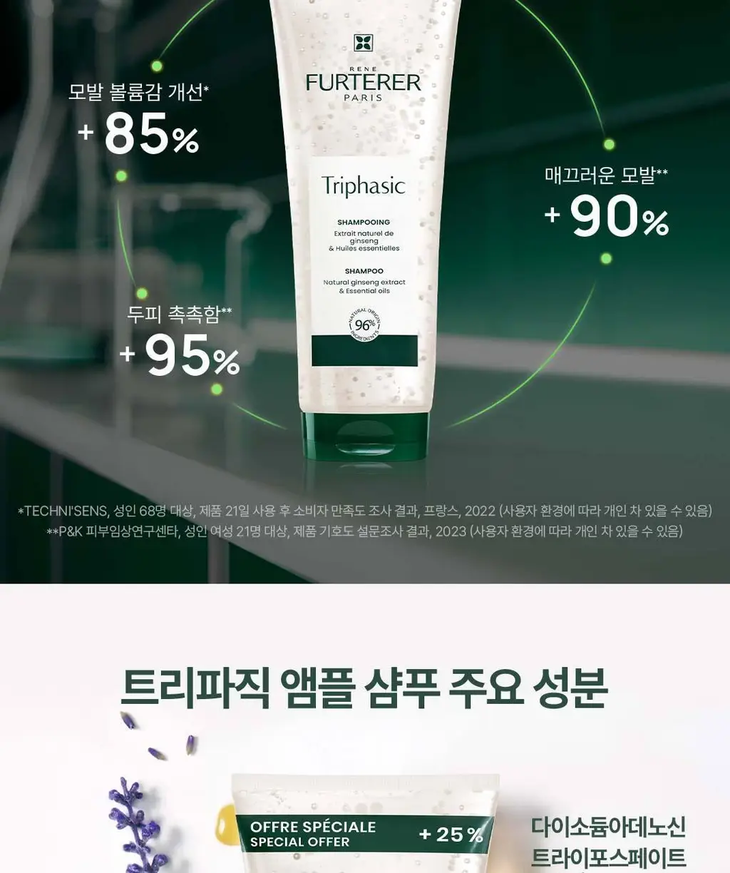 [두피 영양 케어] 르네휘테르 트리파직 두피 영양 앰플 샴푸 250ml 상세페이지 9